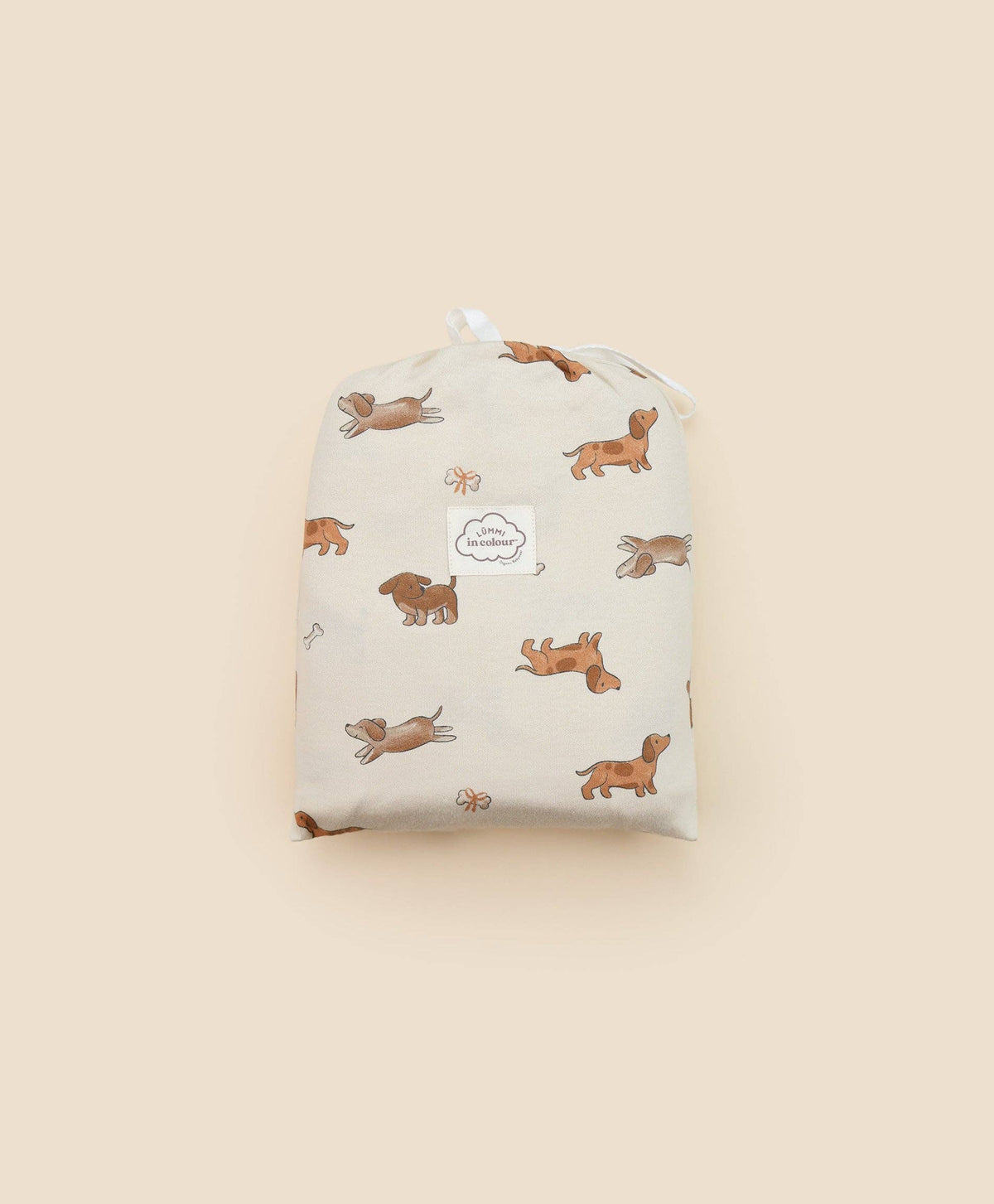 Organic Cotton Cot Sheet - Dachshund Dog