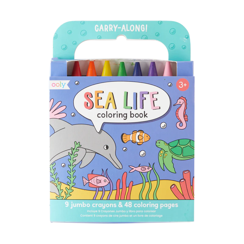 Carry Along Colouring Book Set - Sea Life