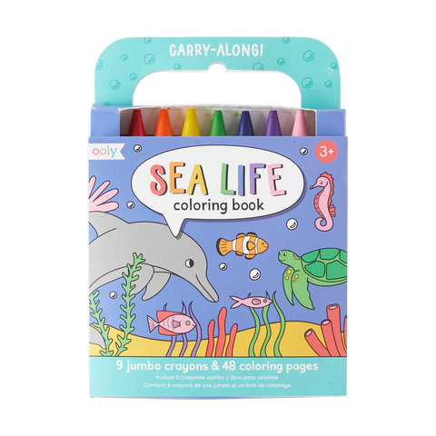 Carry Along Colouring Book Set - Sea Life