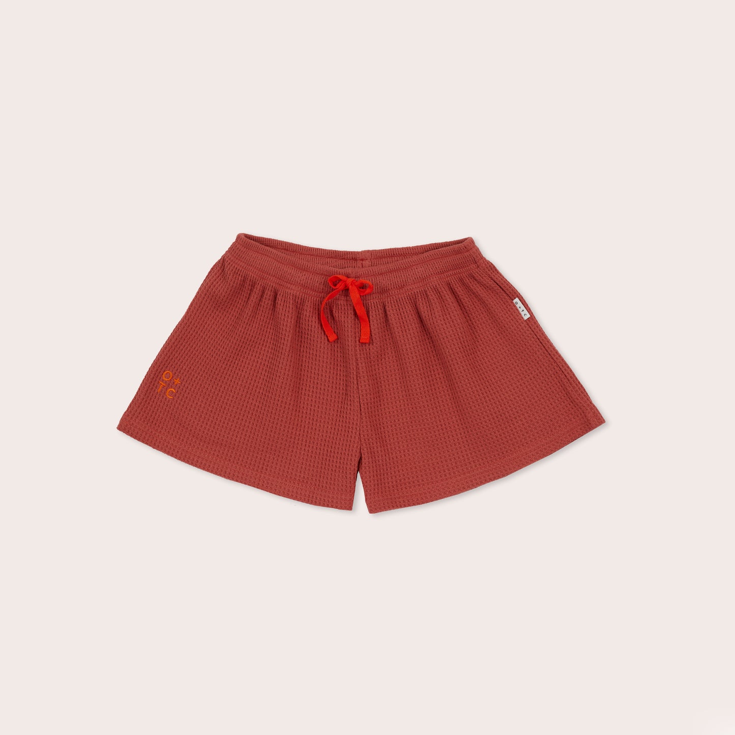 Rust Waffle Relaxed Fit Shorts