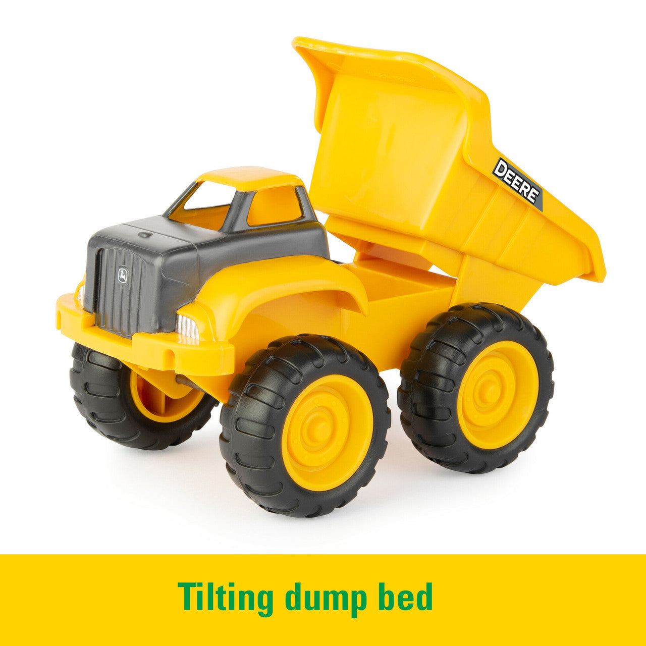 John Deere Sandbox Toy Set with Dump Truck, Bucket and Shovel - 15cm