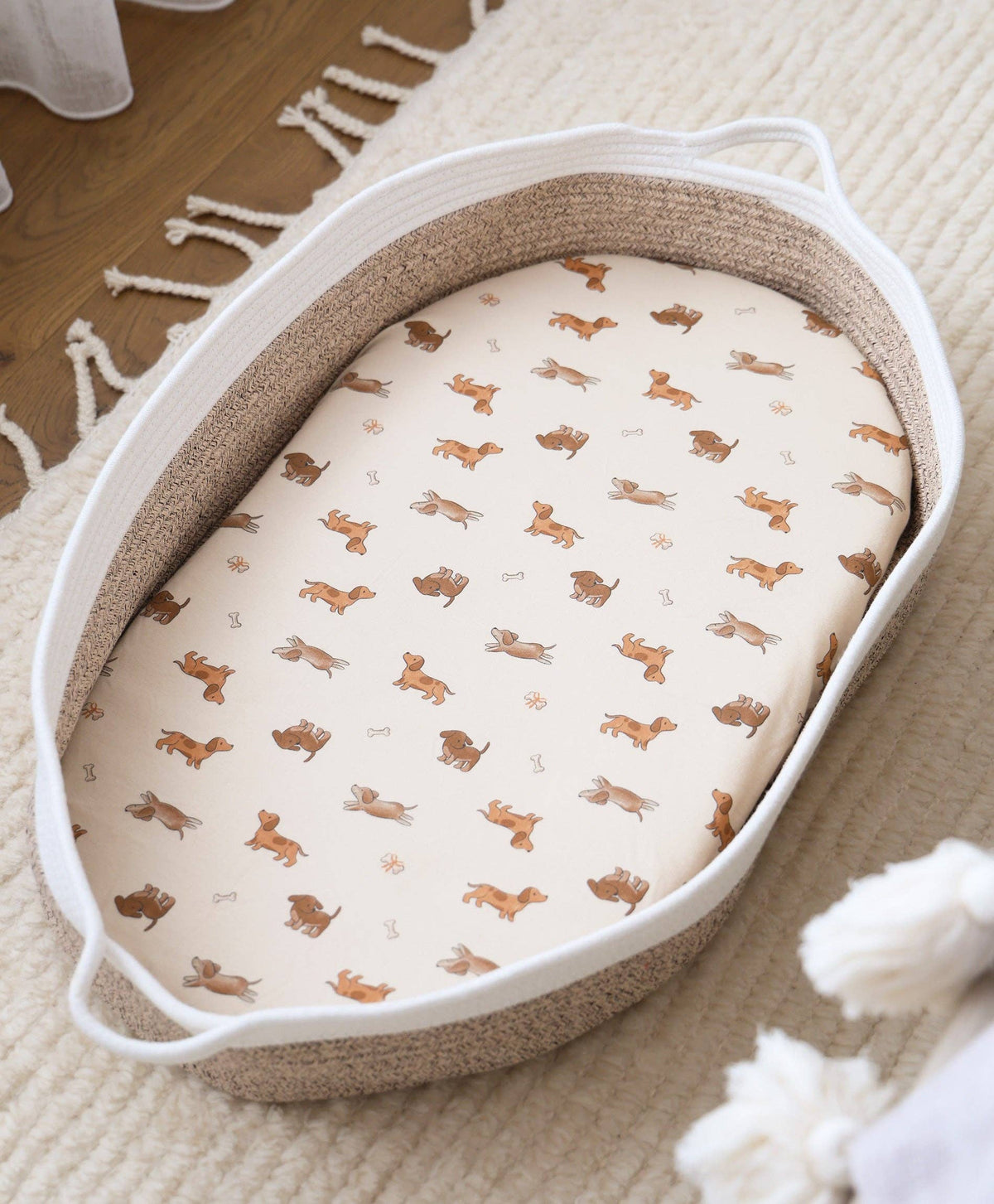 Organic Cotton Swaddle Wrap - Dachshund Dog