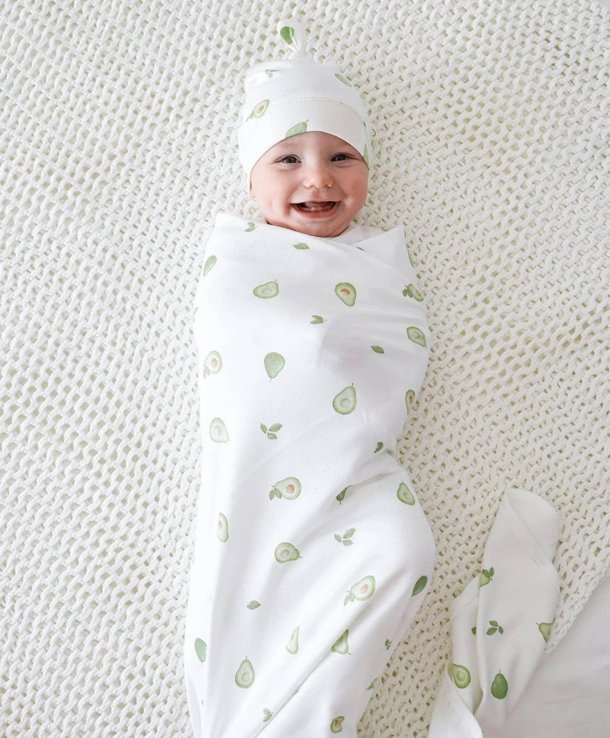 Organic Cotton Baby Swaddle Wrap - Avocados