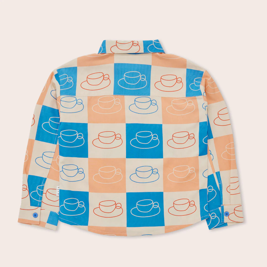 Cups Button Down Long Sleeve Shirt