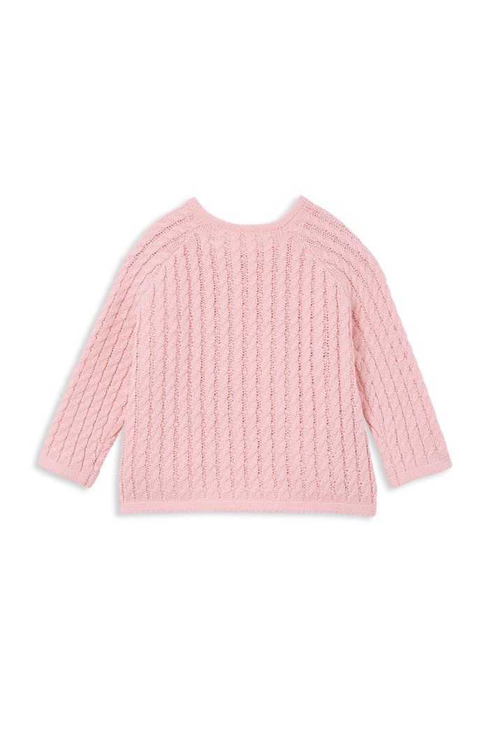 Powder Pink Knit Cardigan