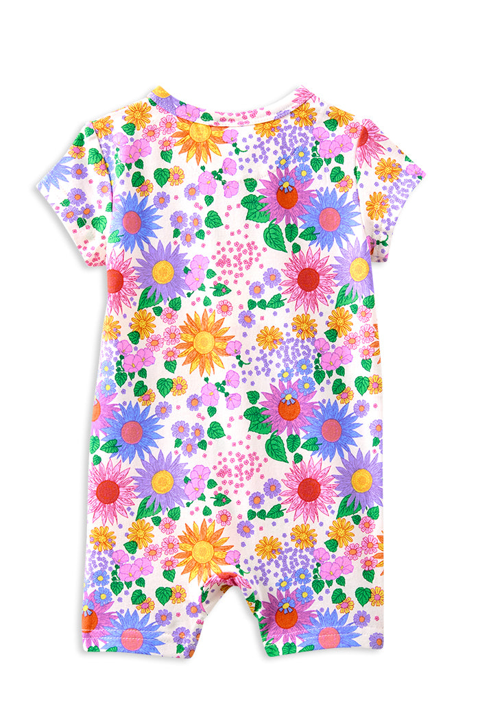 Sunshine Floral Zip Romper