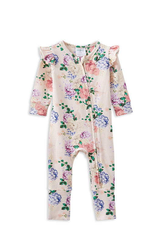 Hydrangea Zip Romper