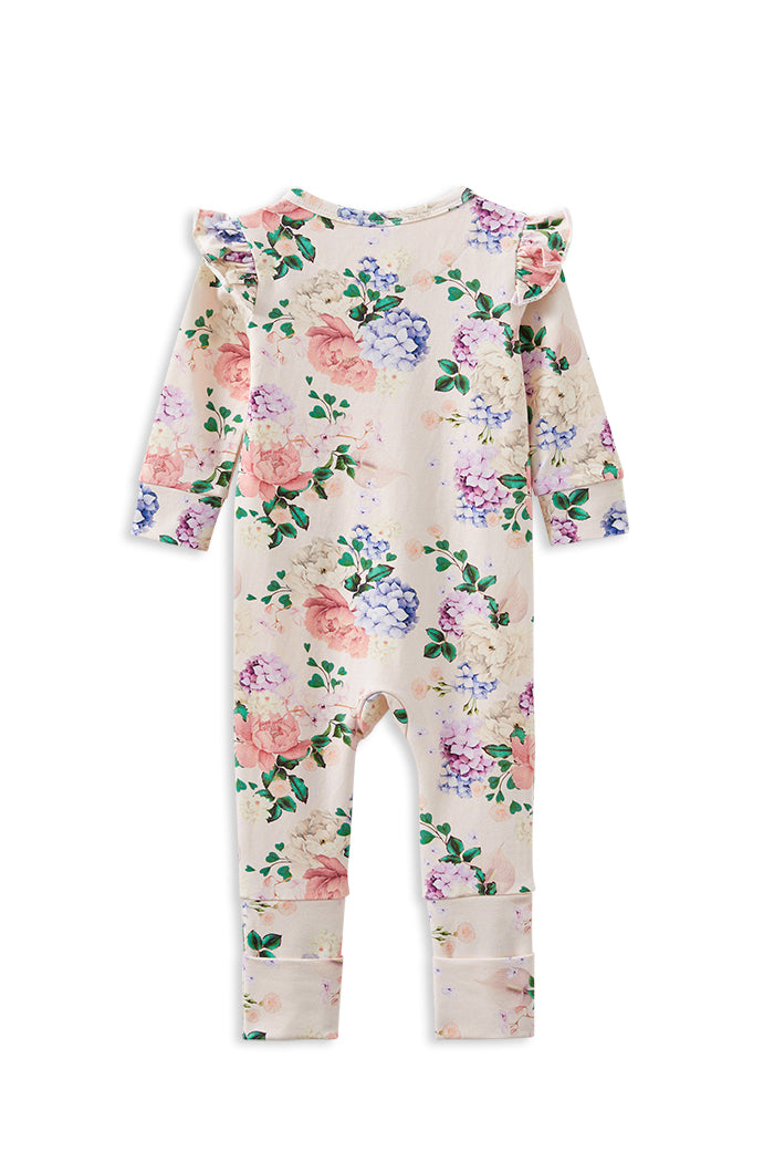 Hydrangea Zip Romper