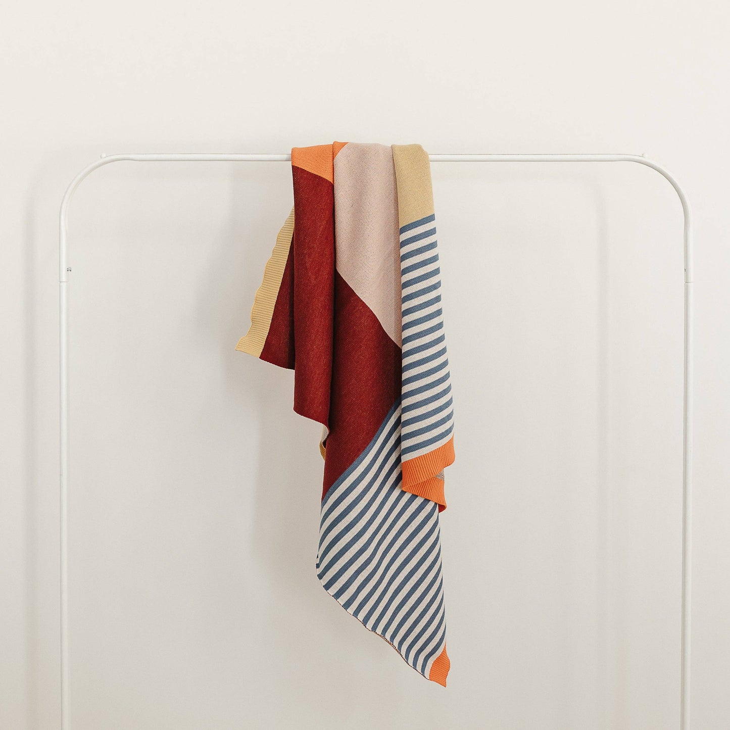 Organic Cotton Knit Blanket - Colour Block