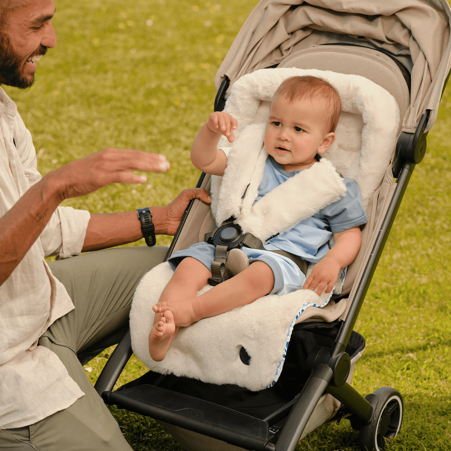 Cozy Fleece Pram Liner - Coastline