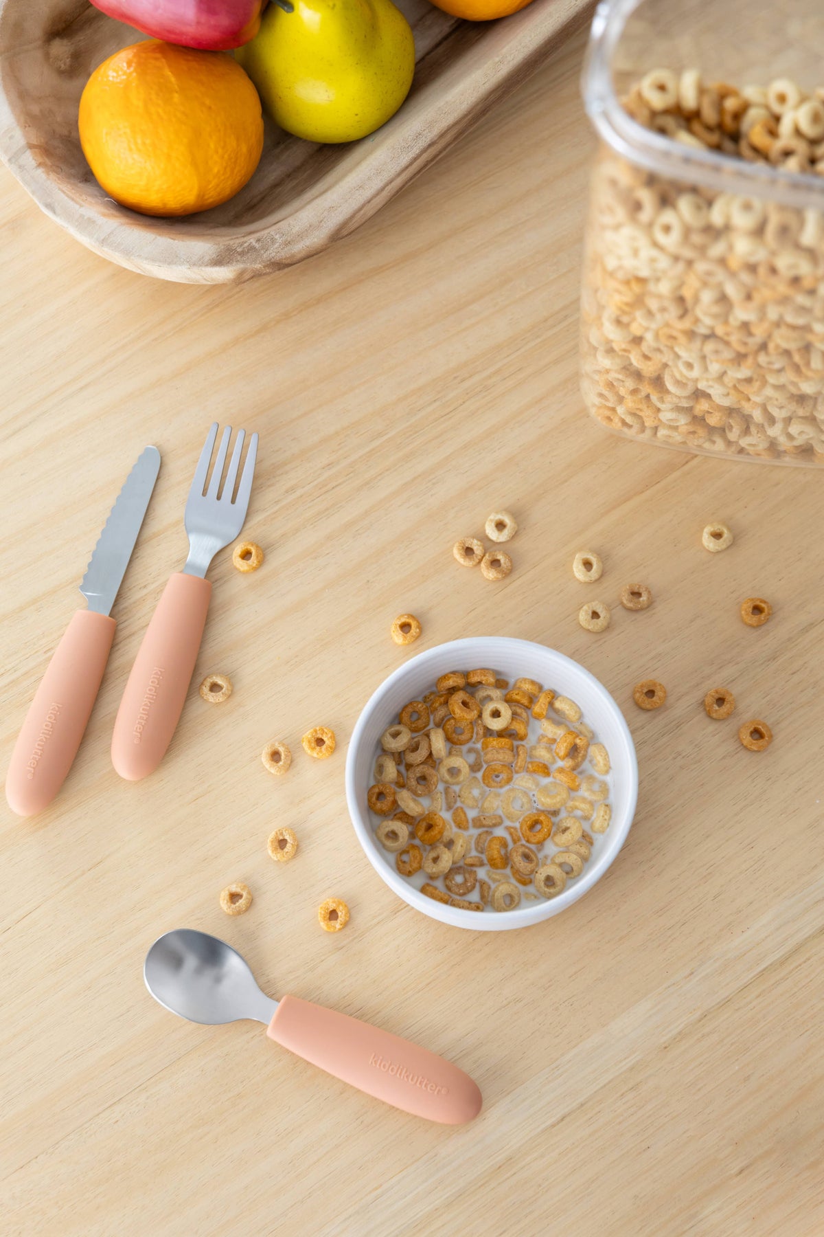 KiddiKutter Cutlery Set Peach Fuzz