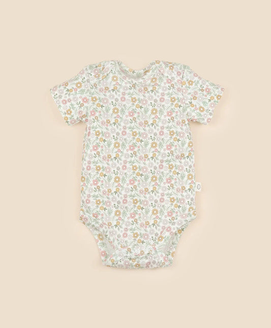 Organic Cotton Short Sleeve Bodysuit - Daisies