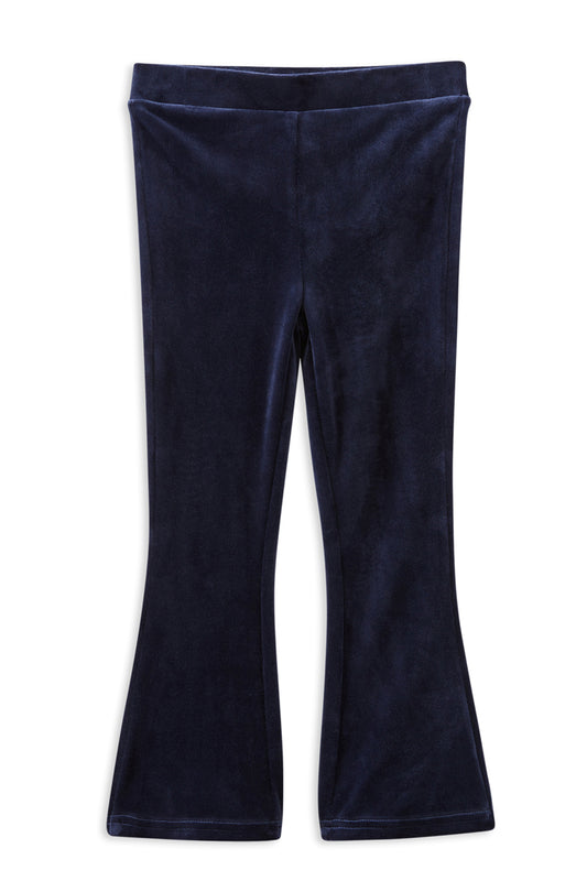 Navy Velour Flares