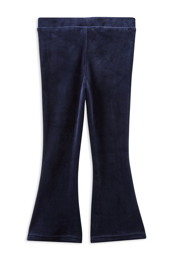 Navy Velour Flares