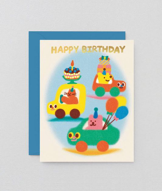 Happy Birthday Cars' Kids Birthday Greetings Card