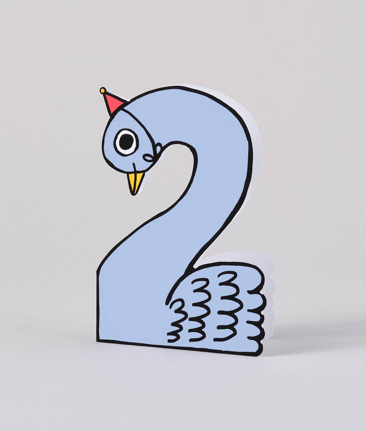 Swan 2nd Birthday Kid's Birthday Number Card