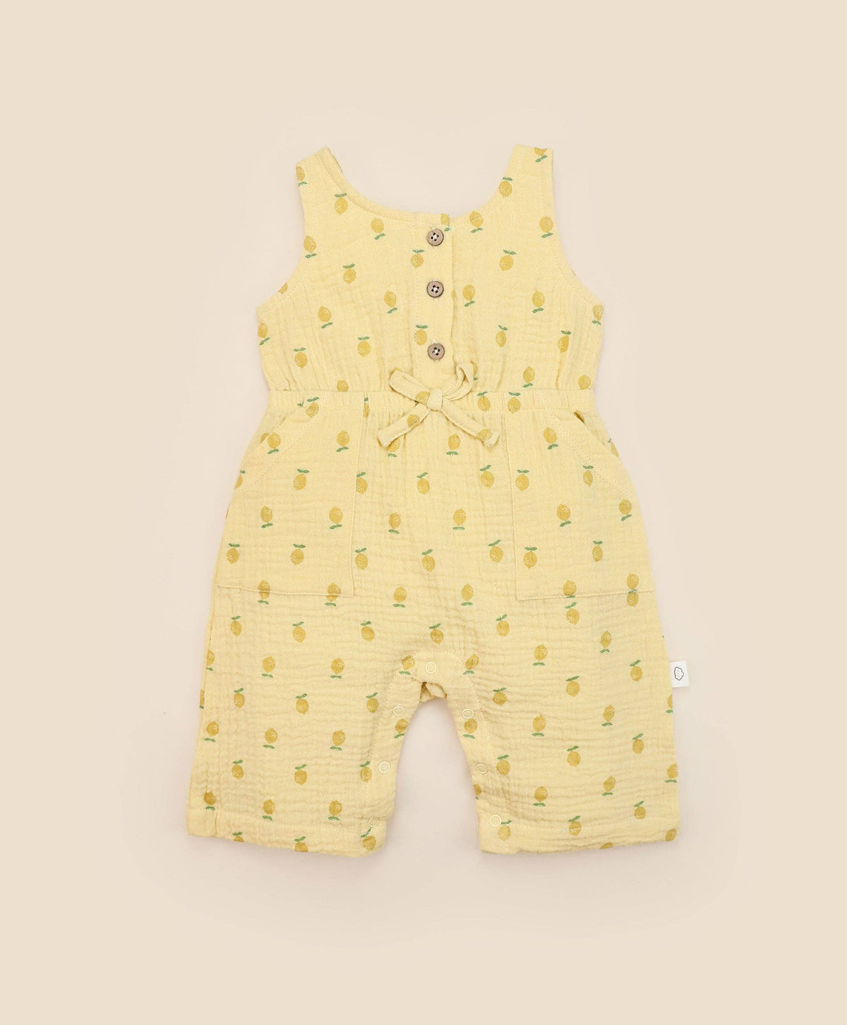 Organic Cotton Muslin Jumpsuit - Lemons