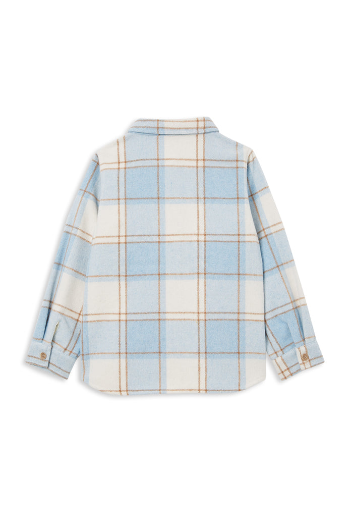 Sky Blue Check Overshirt - Lucky Last! (Size 6)