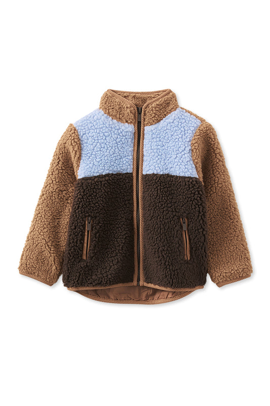 Colour Block Sherpa Jacket