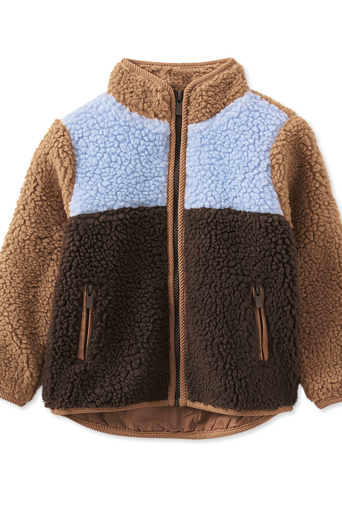 Colour Block Sherpa Jacket
