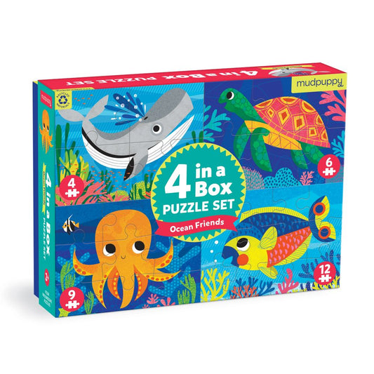 4 in a Box Puzzle Set – Ocean Friends