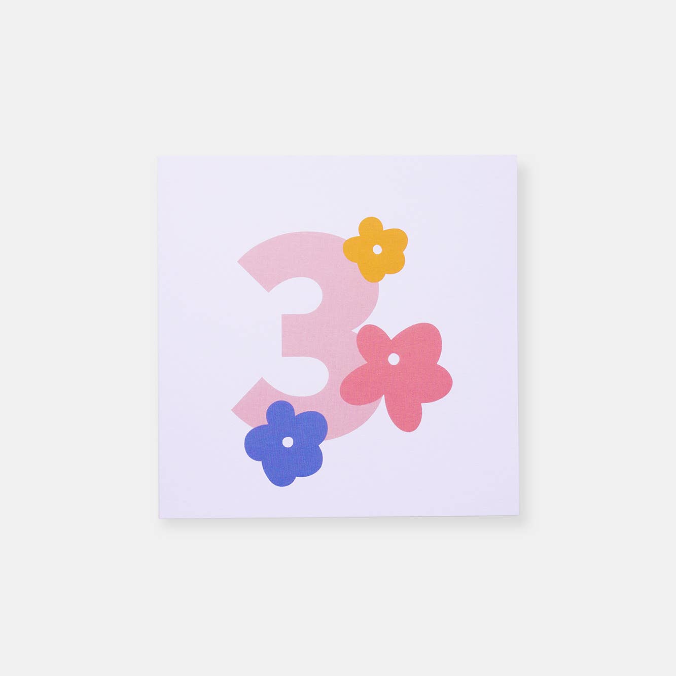 Third Birthday Flower Greeting Card