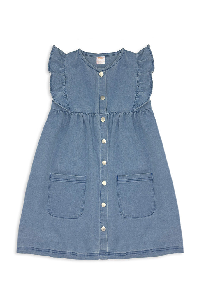 Denim Frill Dress