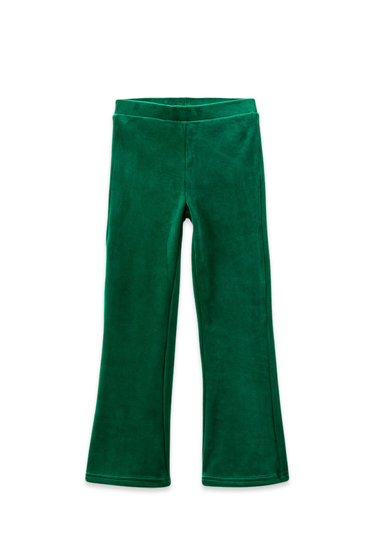 Green Velour Flares
