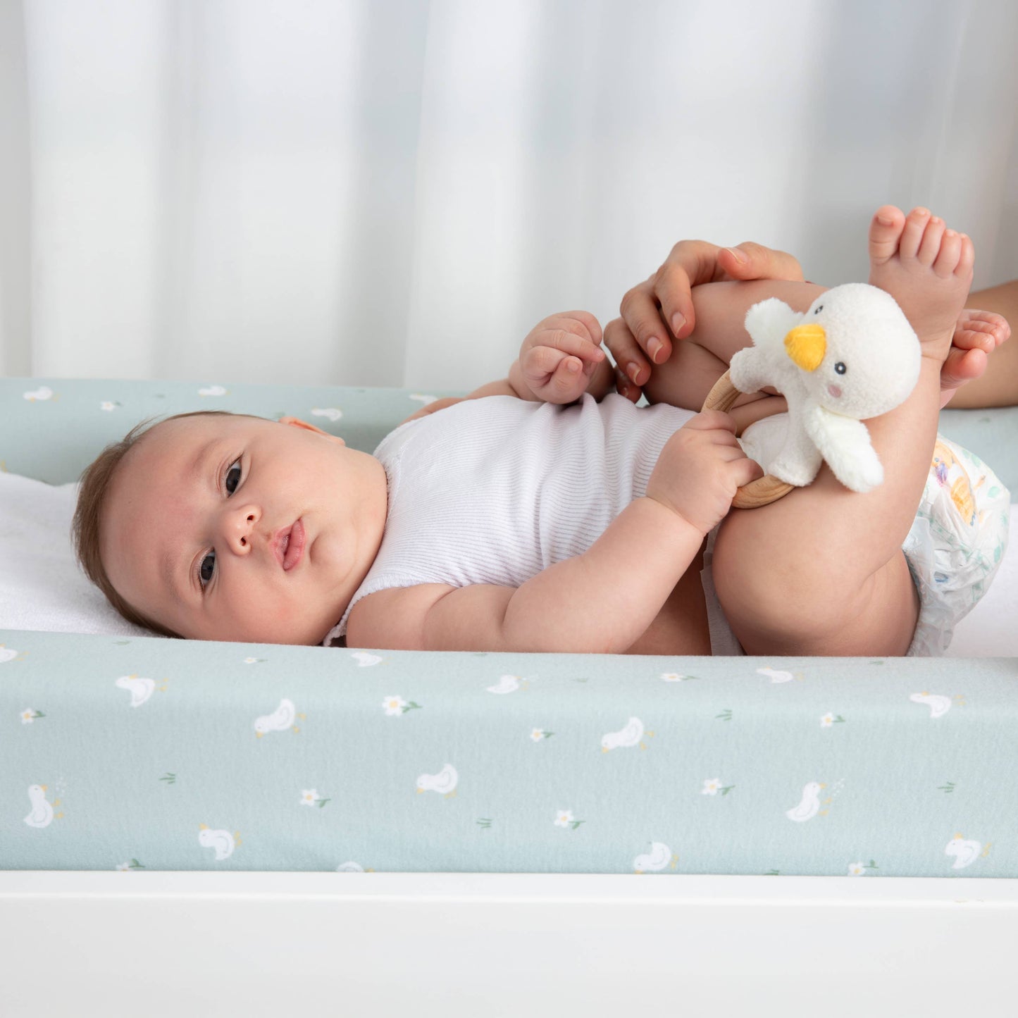 Little Duck Teething Ring & Dummy Chain Gift Set