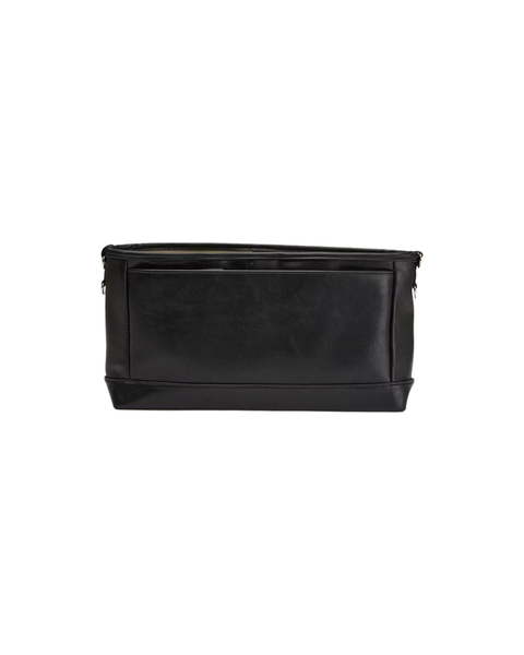 Faux Leather Stroller Organiser/Pram Caddy - Black