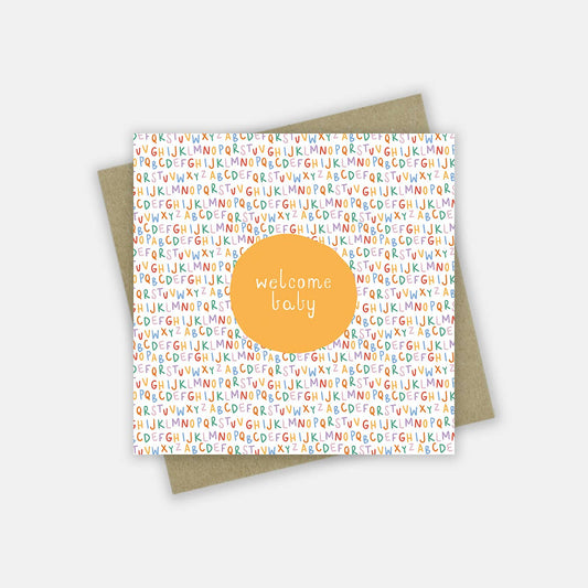 Alphabet Rainbow Baby Card