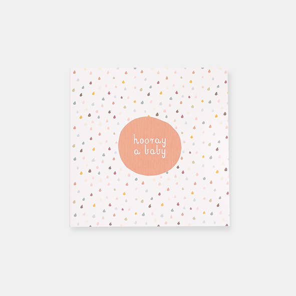 Dusty Raindrops Baby Card