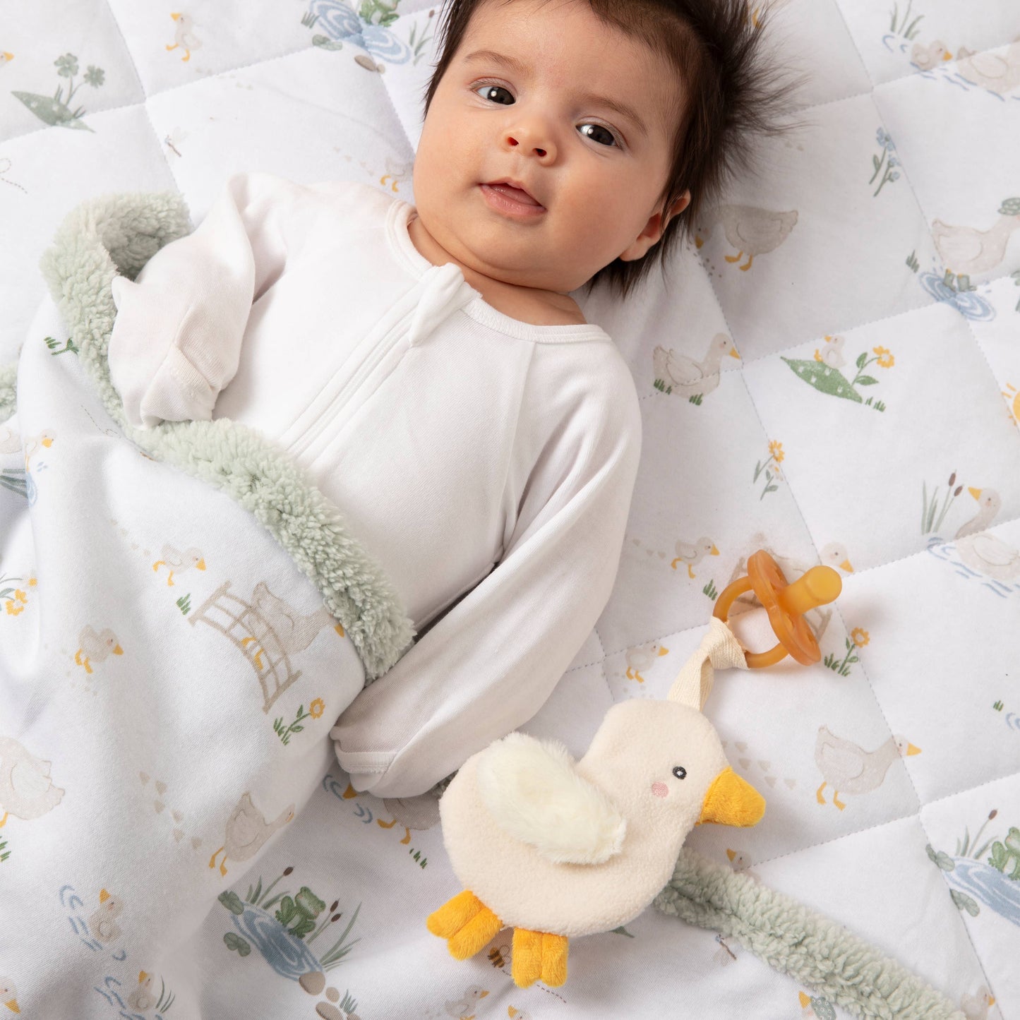 Little Duck Teething Ring & Dummy Chain Gift Set