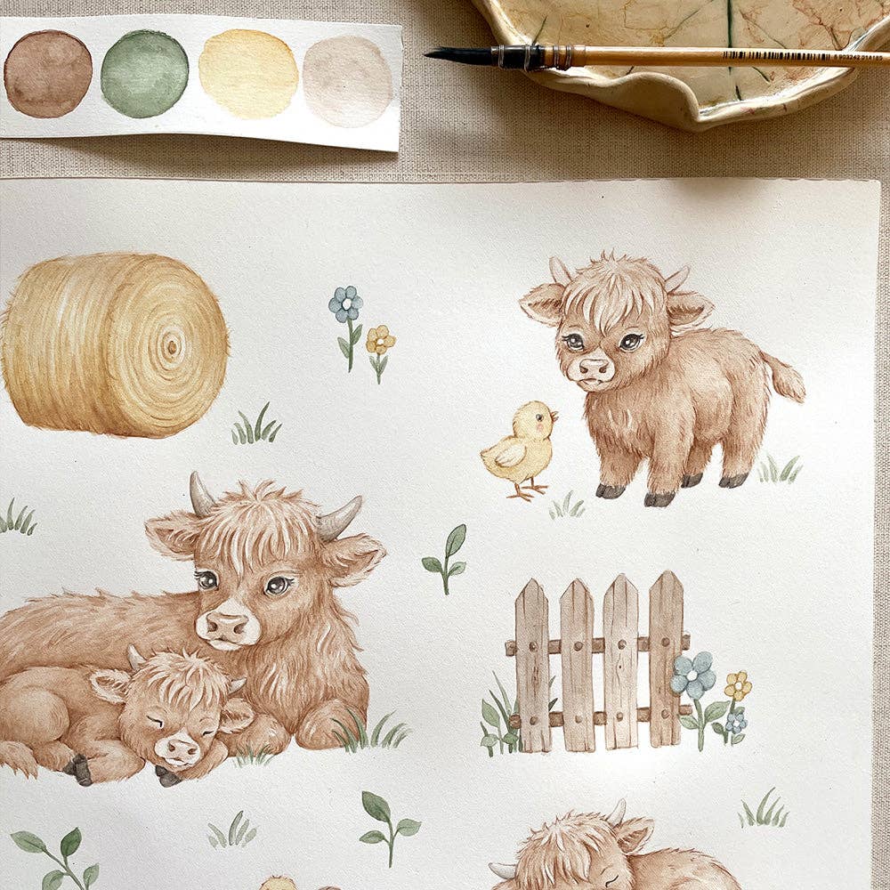 Highland Cows Organic Snuggle Shortie