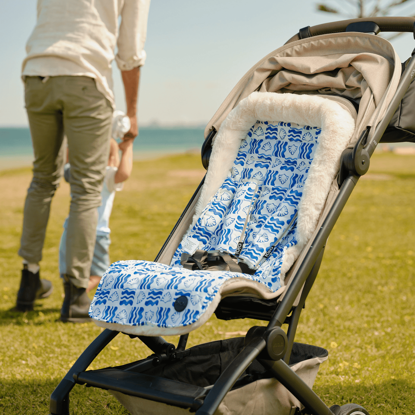 Cozy Fleece Pram Liner - Coastline