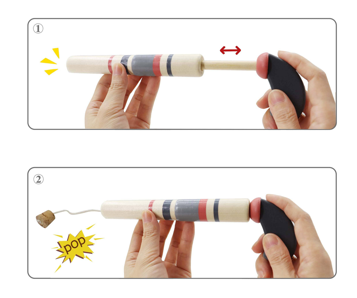 Wooden Pop Gun - Assorted