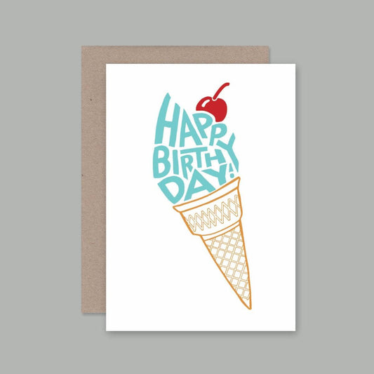 Happy Birthday Cone Card