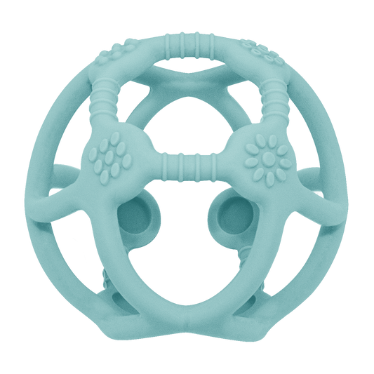 Playground Silicone Teething Ball - Light Blue