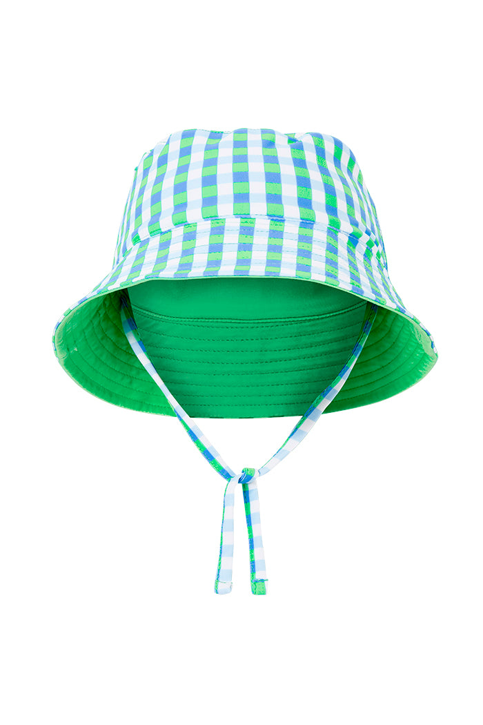 Blue Gingham Swimhat