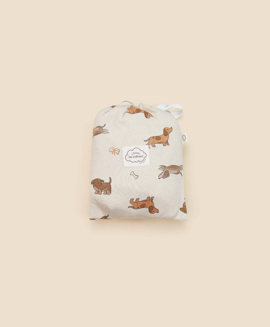 Organic Cotton Bassinet Sheet - Dachshund Dog