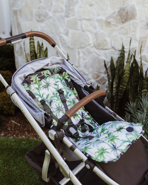 Reversible Pram Liner - Tropical