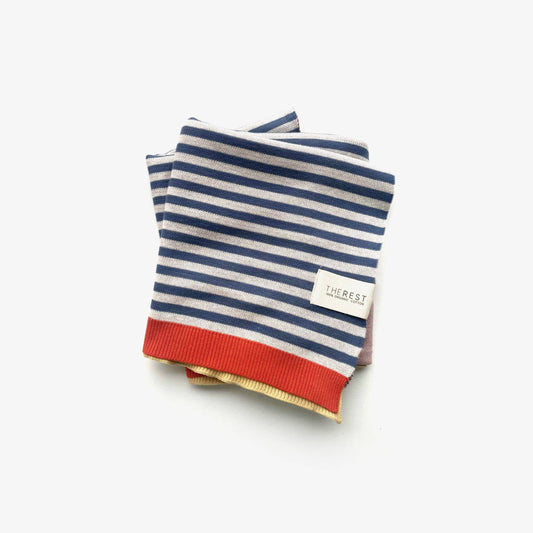 Organic Cotton Knit Blanket - Colour Block