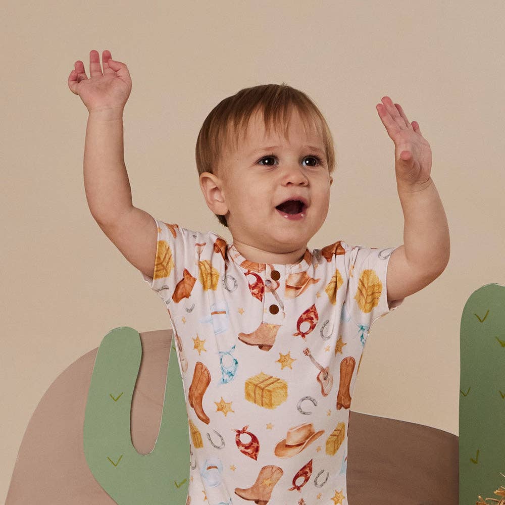 Cowboys Short Sleeve Organic Bodysuit