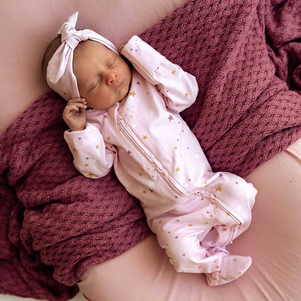 Twinkle Organic Snuggle Sleepsuit Zip Footie
