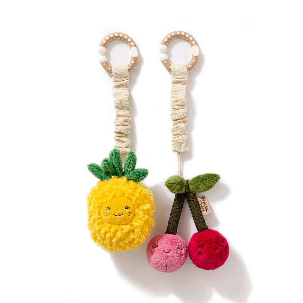 2 Pack Mini Market Brunch Stroller Toys - Pineapple & Cherries