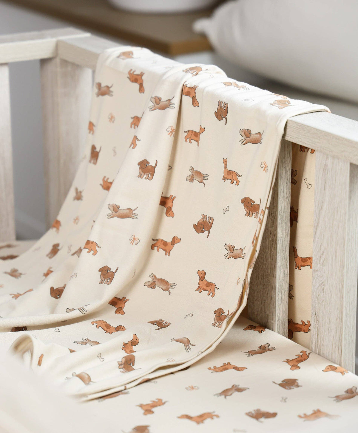 Organic Cotton Swaddle Wrap - Dachshund Dog