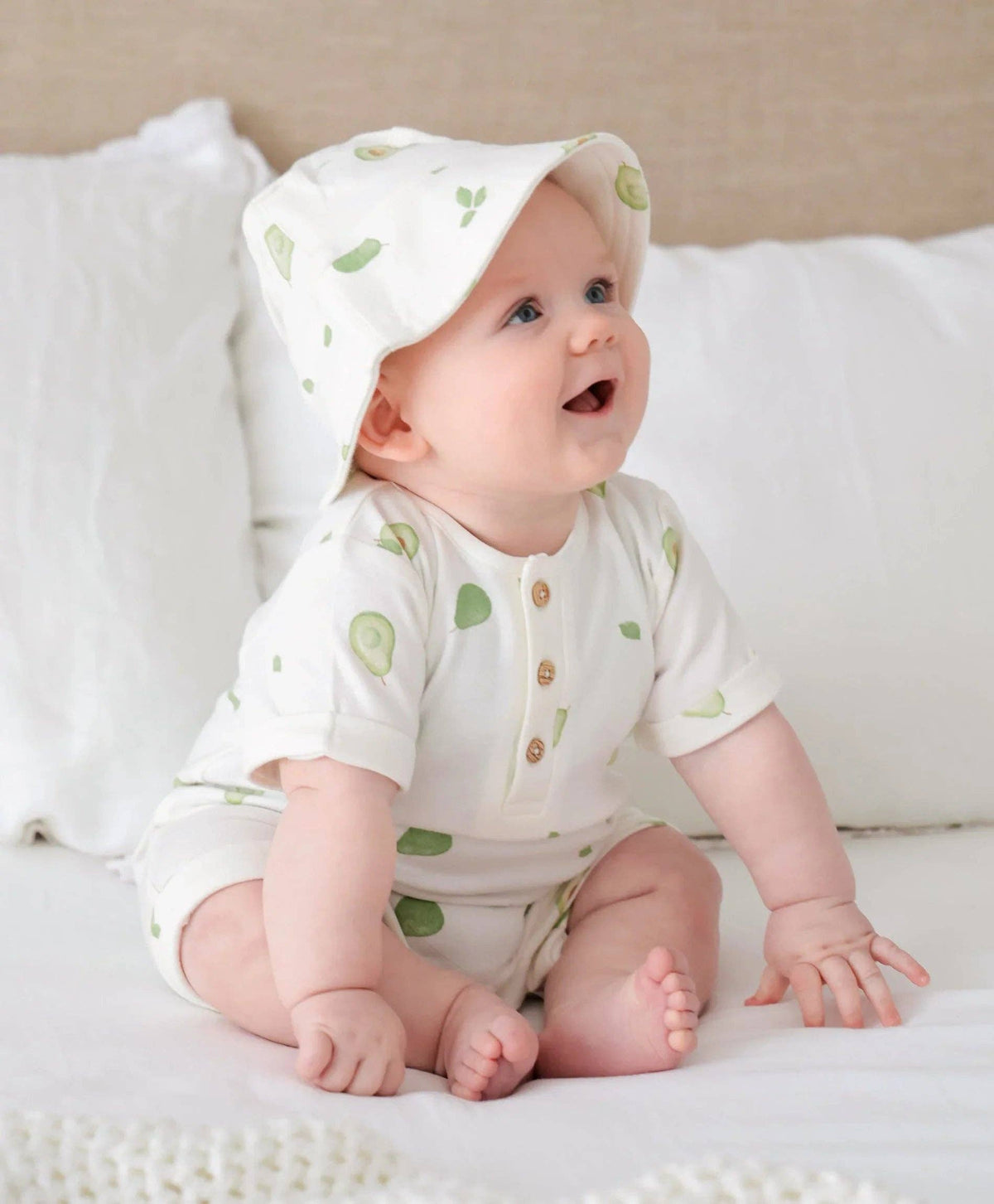 Organic Cotton Romper - Avocados