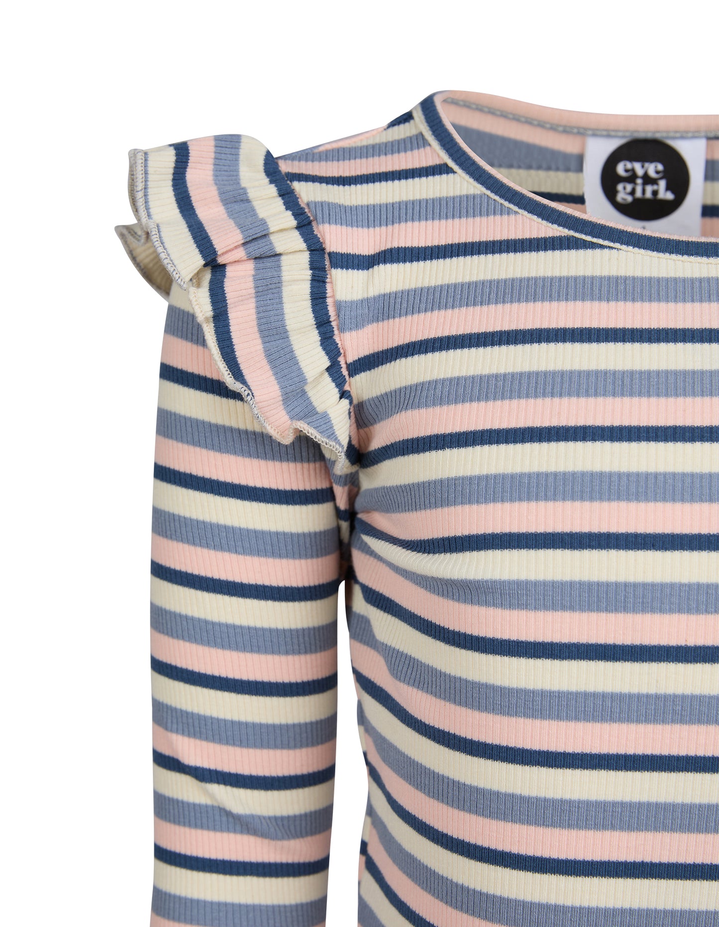 Annie Frill L/S Rib Tee - Blue