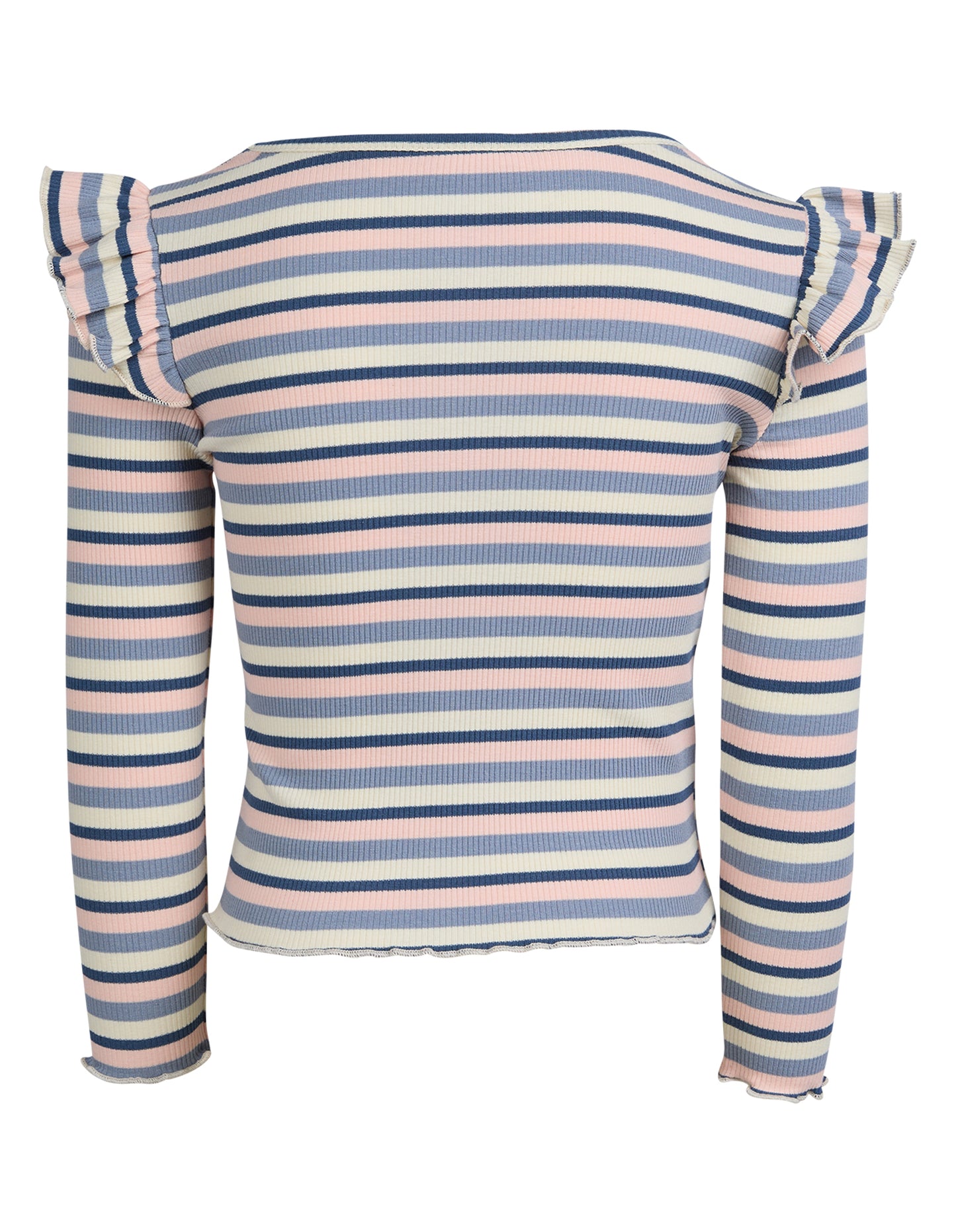 Annie Frill L/S Rib Tee - Blue