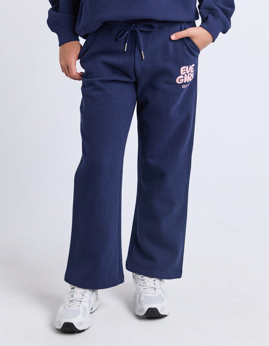 Navy Sports Club Flare Track Pant 8-14